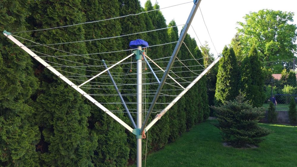 Duża suszarka ogrodowa aluminiowa 4 ramienna