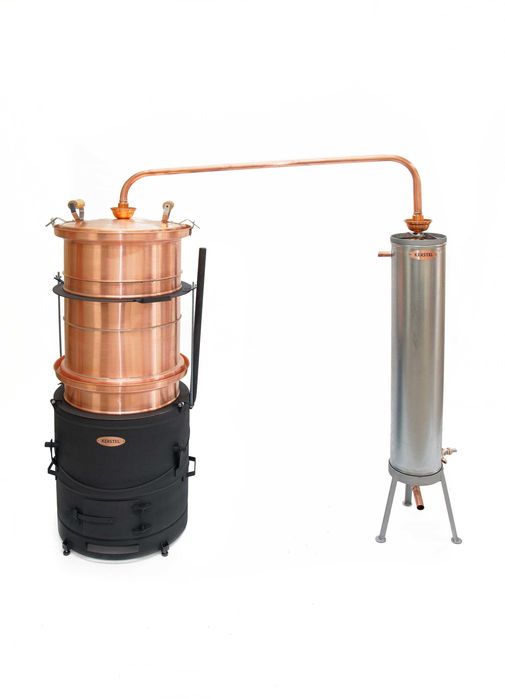 Destylator miedziany, alembik 140L do olejków eterycznych, hydrolatów