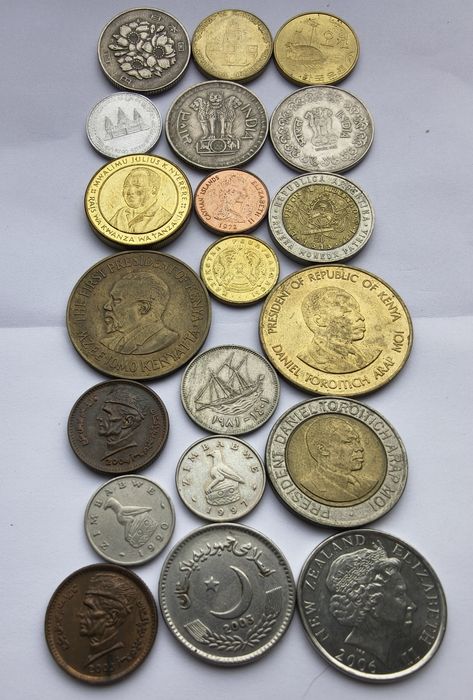 MONETY ŚWIATA + Rumunia zestaw 4 monet