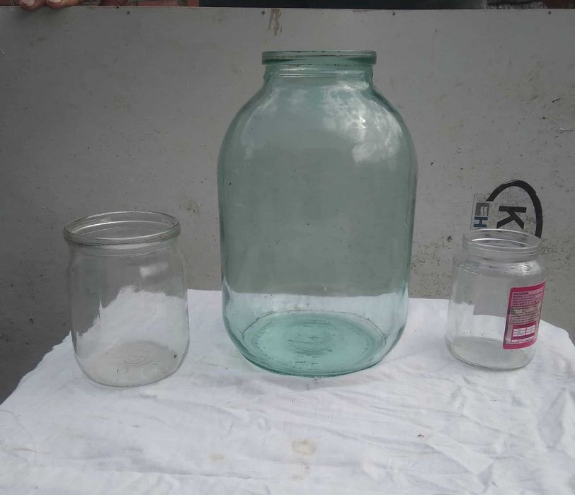 Банка склянна   3 літр , 0.5 і 0.25 літр