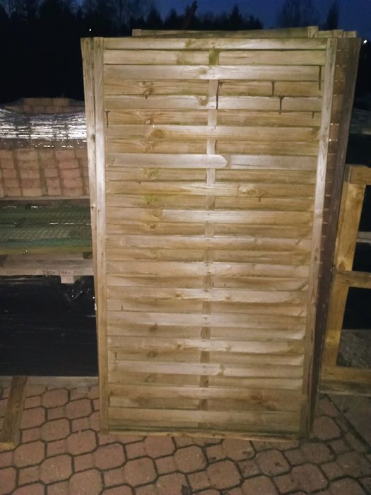 Płot drewniany lamelowy przęsła ogrodowe używany. 98x180cm 18 szt