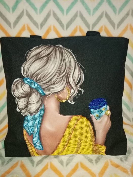 Сумка #шопер бісер, ручна робота