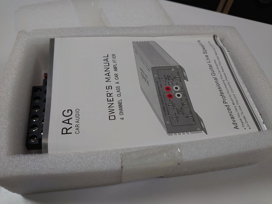 Усилитель автомобильный 4х канальный малогабаритный АВ класса. Новый