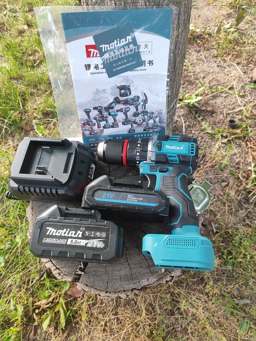 Шуруповерт 128Н.м !!! безщітковий ударний Mutian 21V з акумулятором