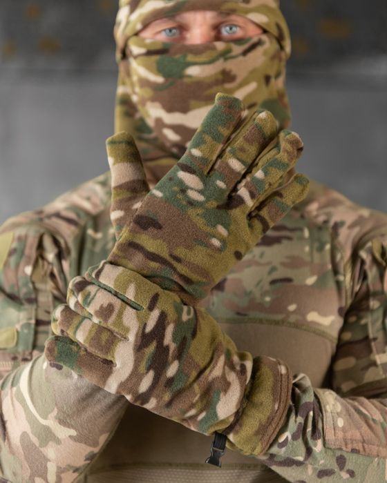 Комплект шапка, баф, рукавички МУЛЬТИК