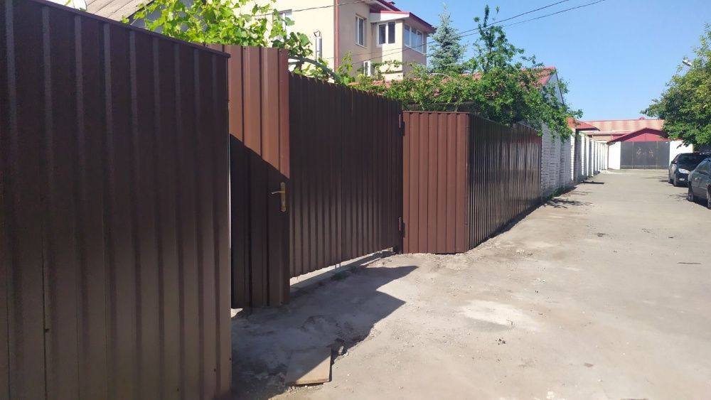 Профнастил. Забор из профнастила. Установка и монтаж профнастила.