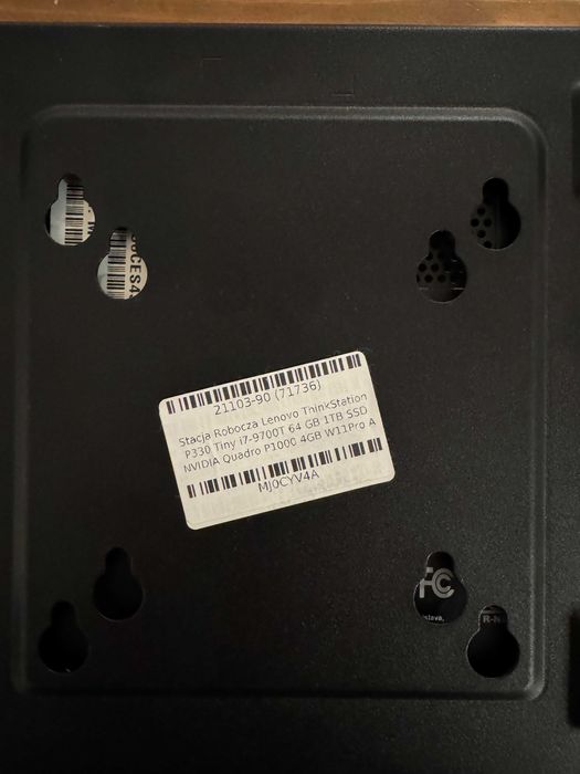Stacja Robocza Lenovo ThinkStation P330 Tiny i7 64 GB 1TB SSD Win11