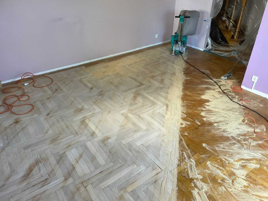 Cyklinowanie, renowacja i układanie  podłóg drewnianych, parkietów