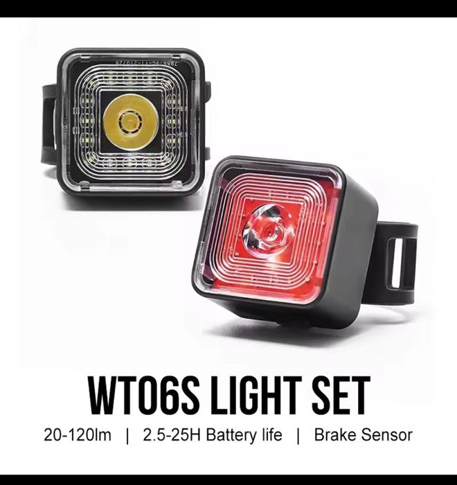 Enlee:nowe inteligentne lampki rowerowe/przód-tył/USB aku/IP66 klasa