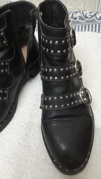 Botins Pull & Bear cor preto e tamanho 38 - Bom estado
