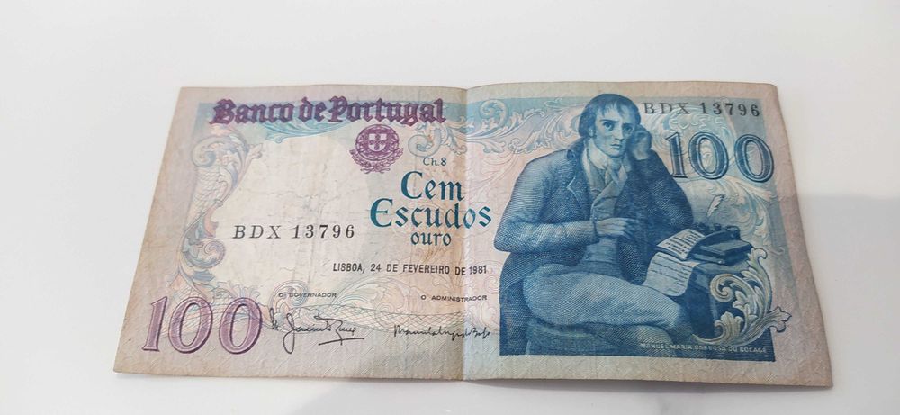 Nota de 100 Escudos - Bocage