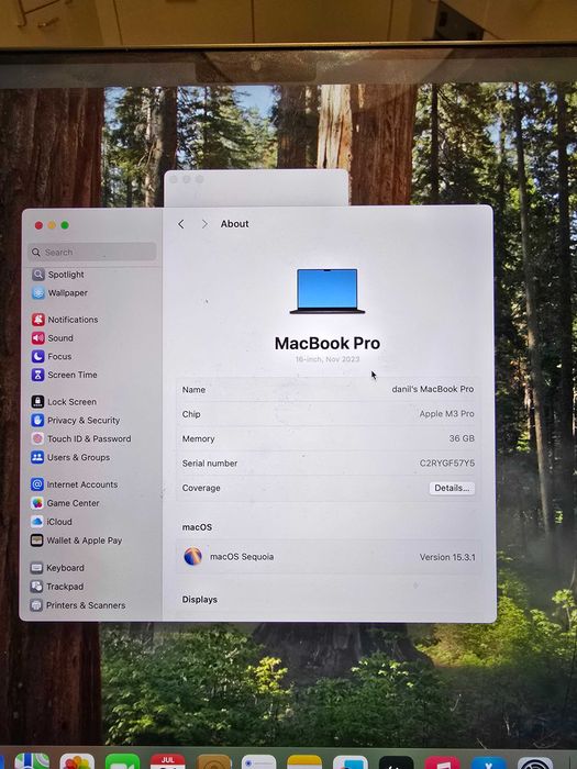 Macbook Pro 16' M3 PRO 36gb