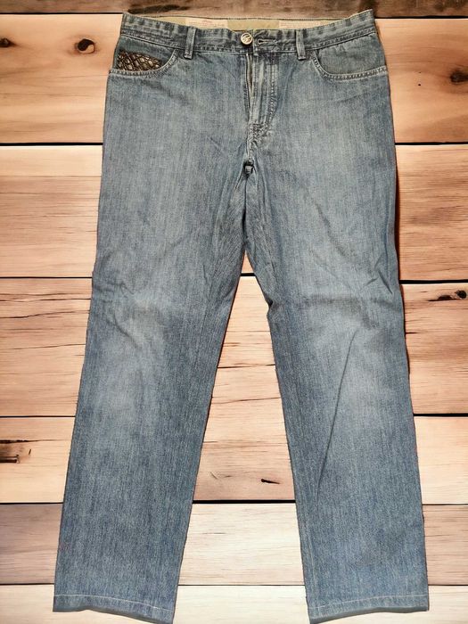 Brioni джинсы прямого кроя с отделкой из кожи крокодила