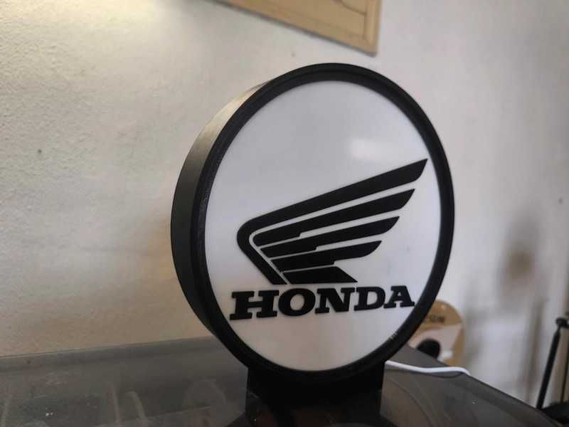 Lightbox Luminaria decorativa Honda Motos cx preta