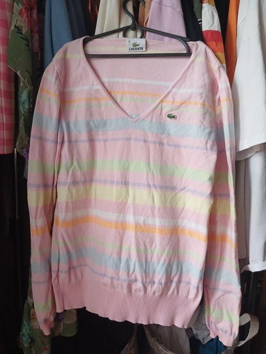 Рожева у полоску кофта на весну