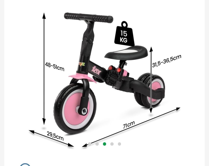 Велосипед беговел дитячий Caretero Toyz Fox 2 в 1