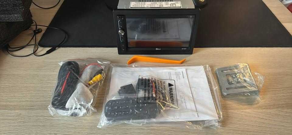 Rádio carro 2DIN 7’’ Touch P.L.Z MP-902W + Câmara traseira (novo)