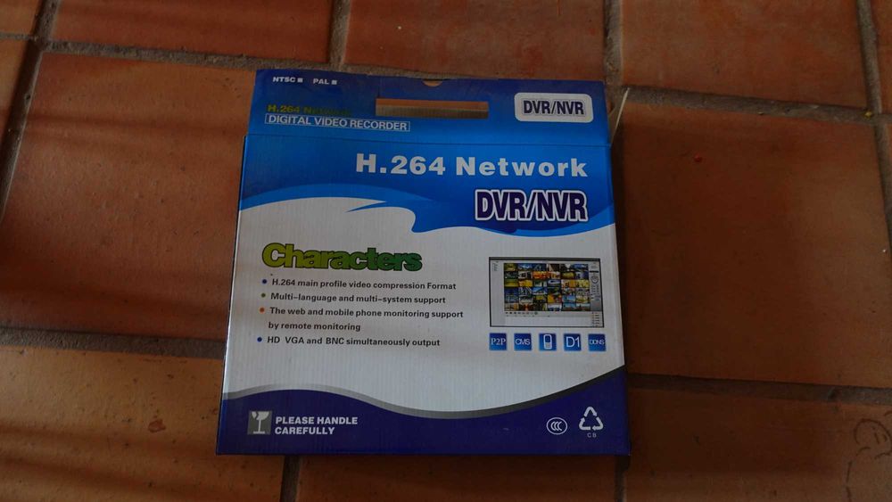 Gravador de câmara de vigilância e 3 câmaras