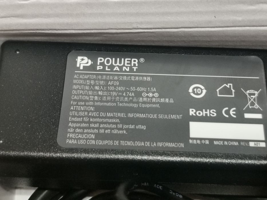 Блок питания живлення для ноутбука Asus Sony 220V, 19V 90W 4.74A (4.5x