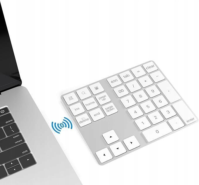 yeemie klawiatura numeryczna bluetooth bezprzewodowa biała