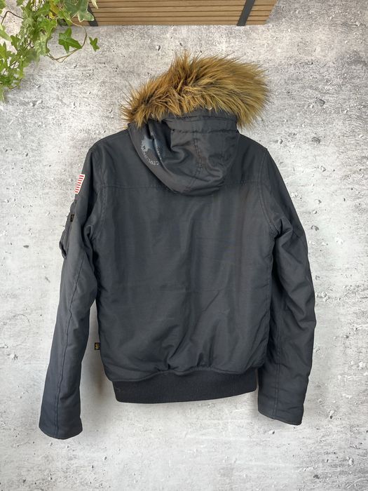 Alpha Industries - kurtka bomberka flyers fur jacket M