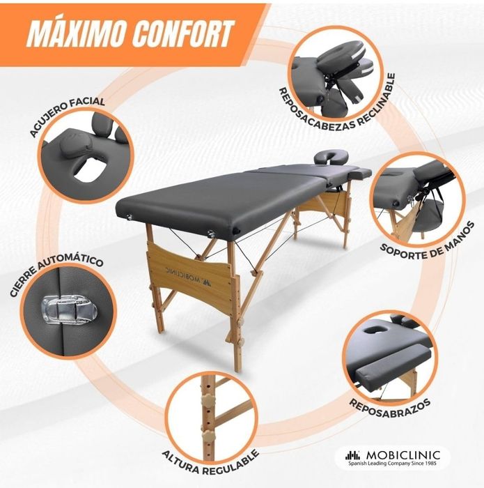 Maca marquesa massagem até 150kg com bolsa de transporte