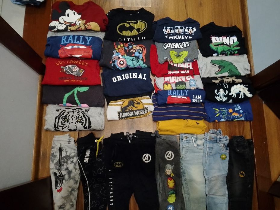 Paka ubrań 80 szt.dla chłopca 92-98 cm