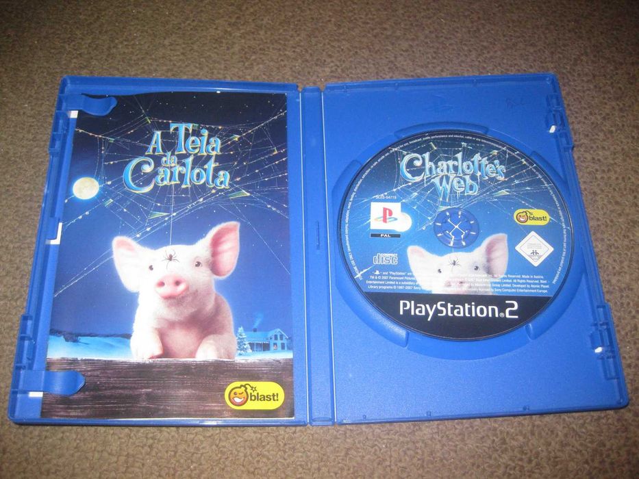 Jogo "A Teia da Carlota" PS2/Completo!