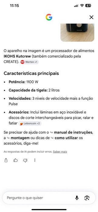 Processador de alimentos Ikohs