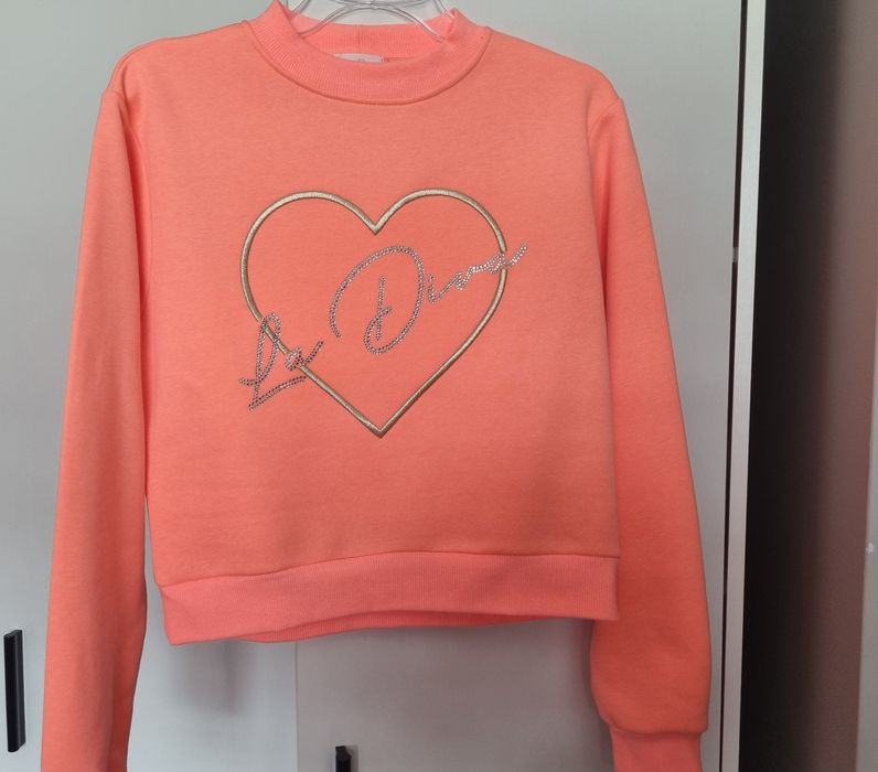 Bluza La Diva cyrkonie, morelowa