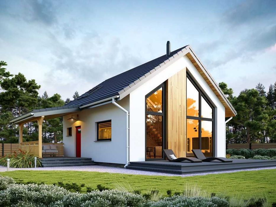 Dom  systemowy  z antresolą 65 m2,  energooszczędny ! Cena z 2025r.