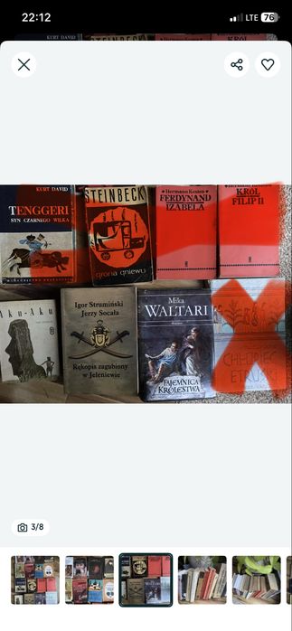 Książki różne, historyczne, obyczjowe, kryminał 10 szt