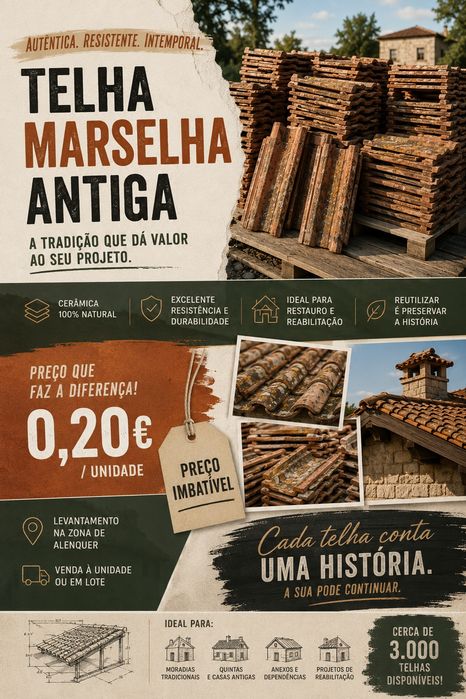 Telha Marselha Antiga Original