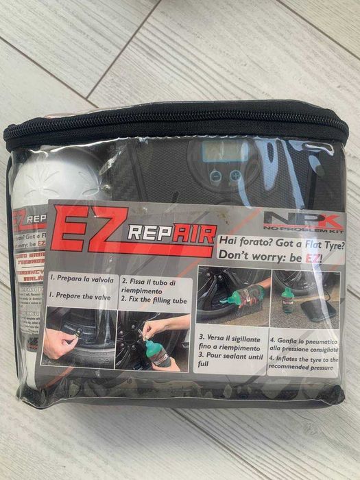 Автомобільний компресор ezrepair, комплект із герметиком.