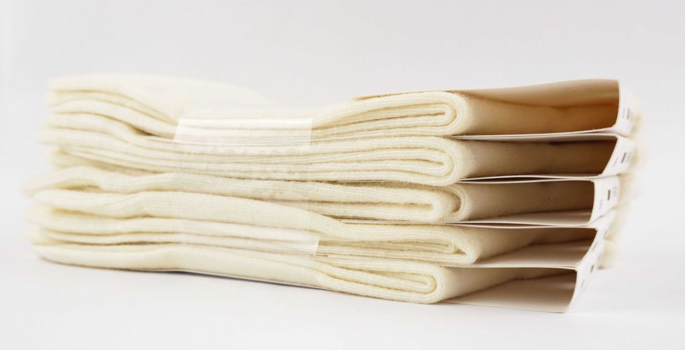 5PAR Wełniane ciepłe skarpetki HUDSON gładkie 75%WEŁNA ecru 39-42 -75%