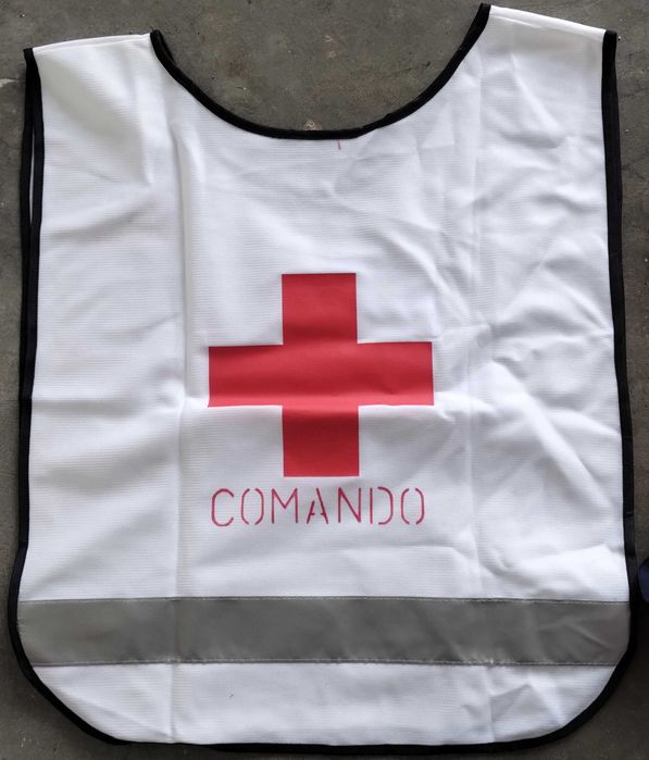 3 Coletes Refletores Cruz Vermelha Proteção Civil