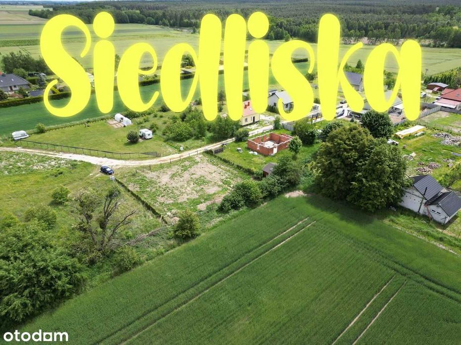 Działka 8 arów w Siedliskach 15 km od Opola