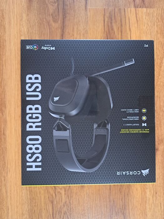 Słuchawki Gamingowe Corsair HS80 USB. Nowe w folii. Idealne na prezen