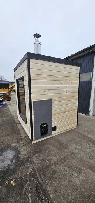 Nowa sauna fińska piec na drewno oświetlenie LED producent izolacja