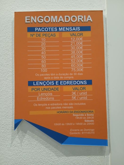 Engomadoria em Oeiras