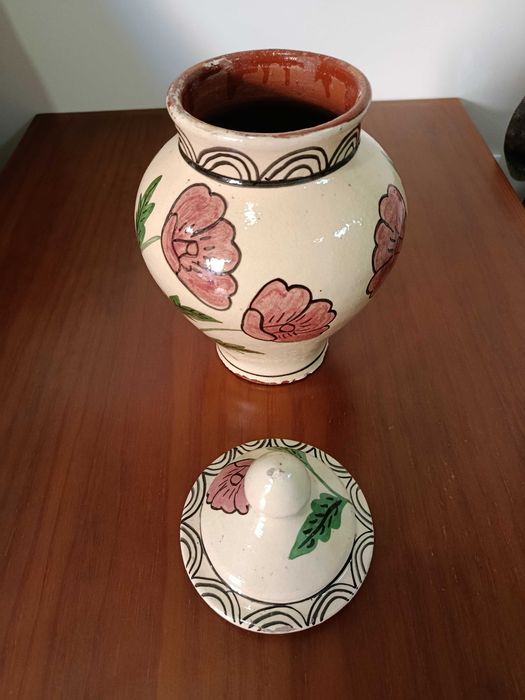 Pote de Barro Pintado à Mão