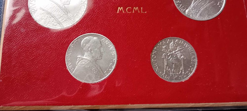 Stare monety Medal 1950 Set Watykan stan menniczy