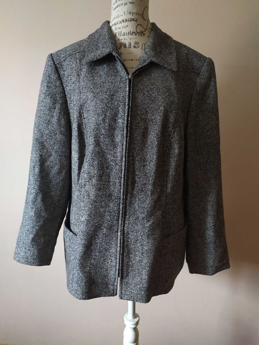 Garry Weber luksusowy żakiet damski kurtka 44 wełna jedwab