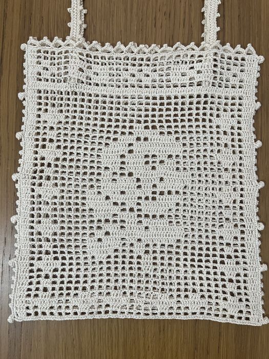 Crochet cotton handbag miu miu inspired