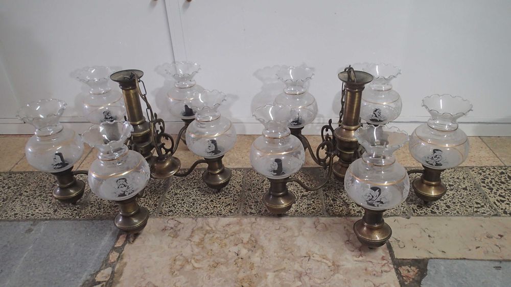 Par de candeeiros de sala antigos