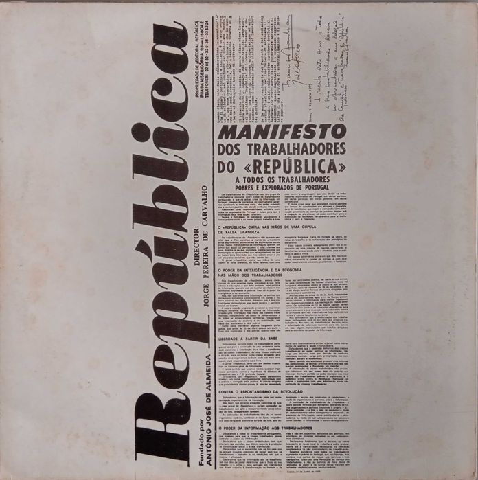 José Afonso, Francisco Fanhais	- - - - -		República	- - - - -	LP