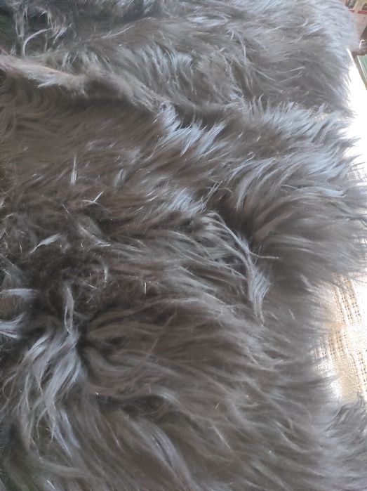 Skóra owcza czarny baran 2 sztuki