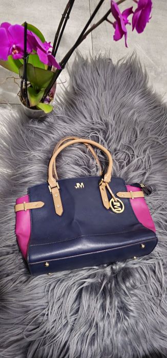 Torba torebka granatowa różowa star Julien McDonald