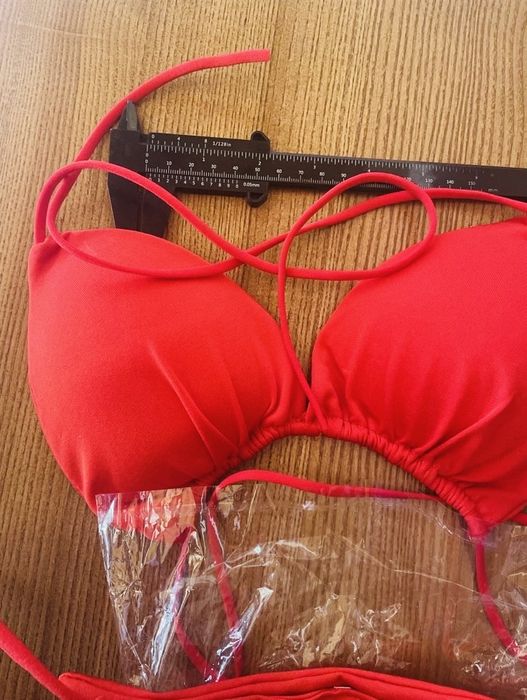 Гарний модний червоний купальник на завязках міні бікіні
