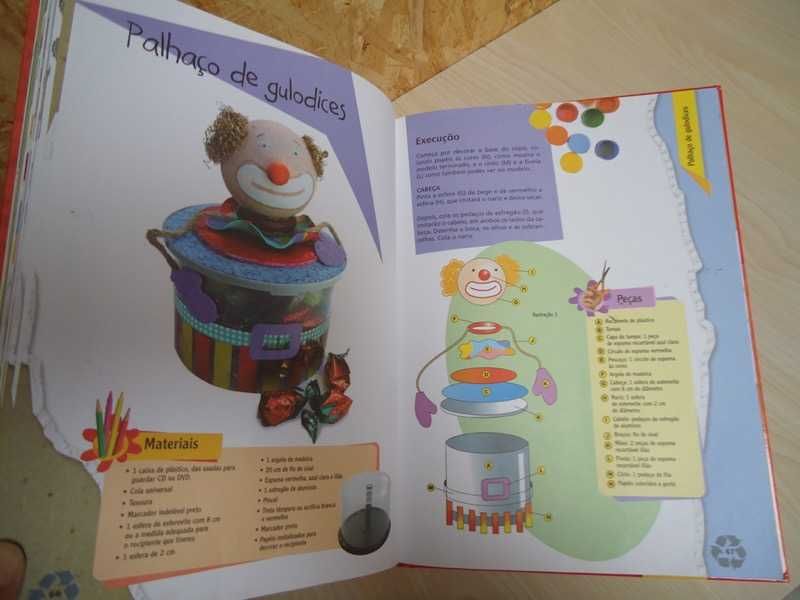 Livro "Trabalhos Manuais com Material Reciclado"
